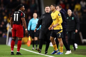 : Andre February 25, 2025 in Wolverhampton, England. (Photo by Jack Thomas - WWFC/Wolves via Getty Images)