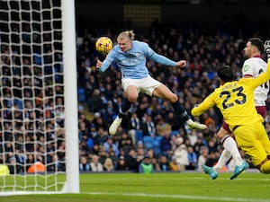 Erling Haaland was on target for Manchester City