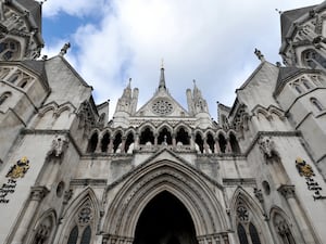 The main entrance to the Royal Courts of Justice in central London