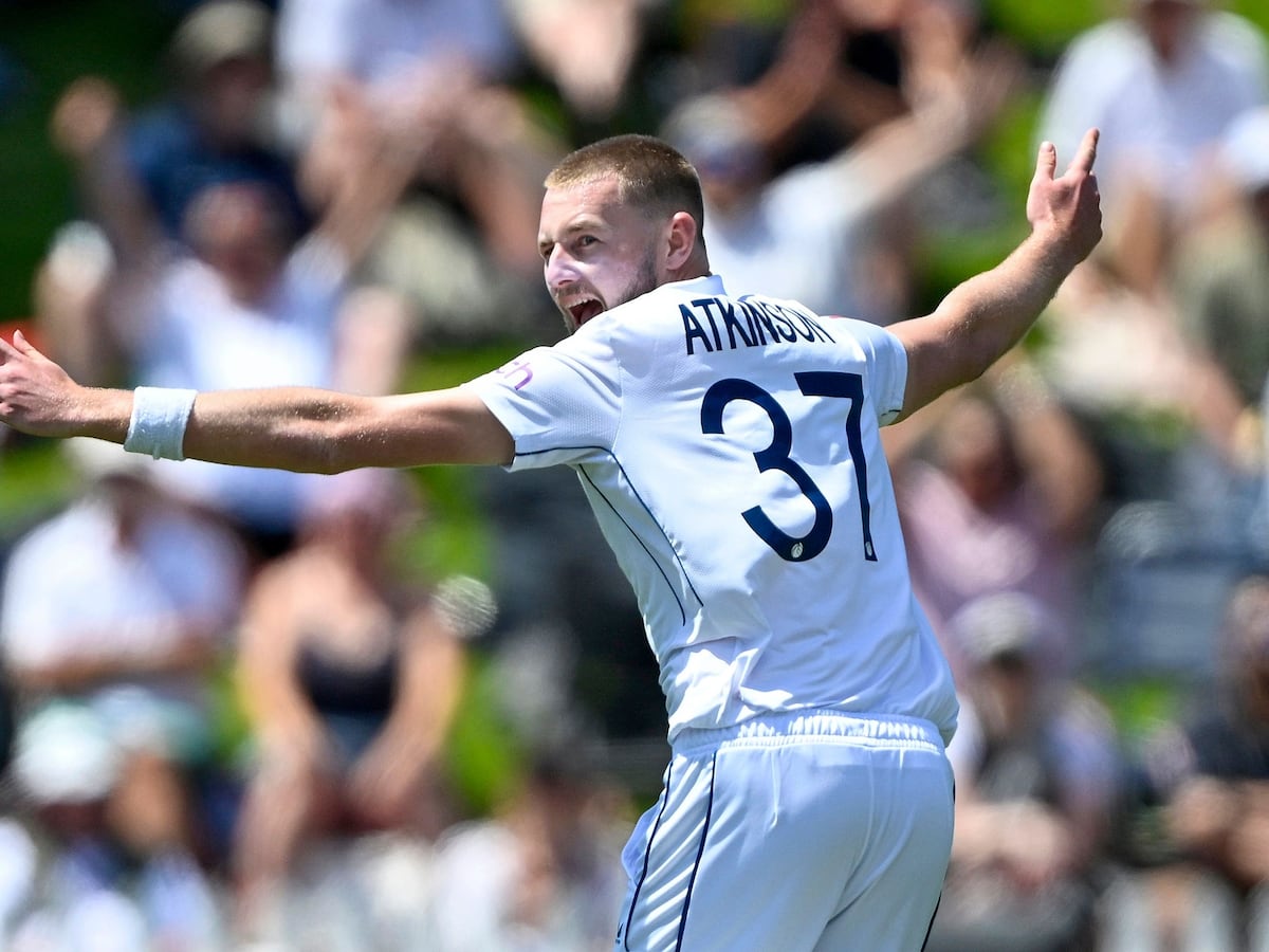 Gus Atkinson hat-trick puts England on top in Wellington