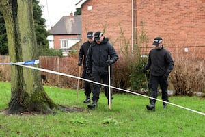 Officers could be seen checking the area for any weapons