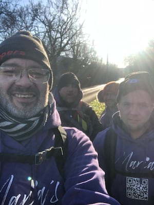 The group have been walking 10 hours a day since the challenge started 