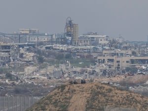 Israeli soldiers take positions near the border with Gaza