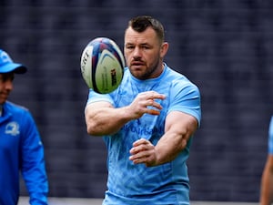 Cian Healy during a training session with Leinster