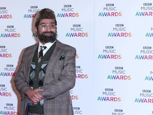 Adil Ray as Citizen Khan on the red carpet of the BBC Music Awards