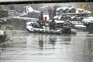 It was a wintry scene at Bumble Hole Nature Reserve as funding was underway. Photo: Emma Trimble / SWNS