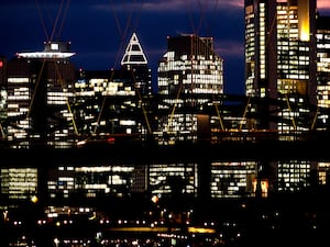 Frankfurt skyline by night