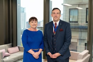 Samantha Ingram of Davisons Law has been appointed Chair of the Birmingham law Society property and Development Committee. Pictured alongside Richard Port MBE, President of Birmingham Law Society.