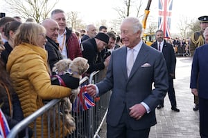 King Charles III meets members of the public during a visit to JCB World headquarters in Rocester, Uttoxeter, to meet employees and apprentices as they celebrate the 80th anniversary of JCB. Photo: Arthur Edwards/The Sun/PA Wire