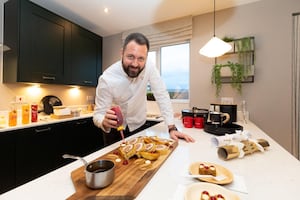 Michelin-starred chef Tom Shepherd has turned on the Christmas lights and cooked some festive delights at Redrow’s Curborough Lakes development in Lichfield