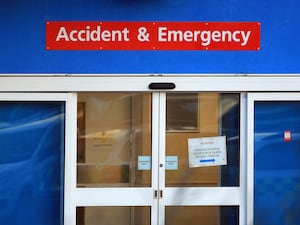 An entrance to an Accident and Emergency Department at a hospital