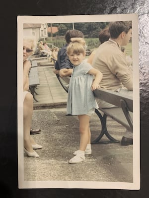 Jane Moore at Walsall Cricket Club as a child in 1966 