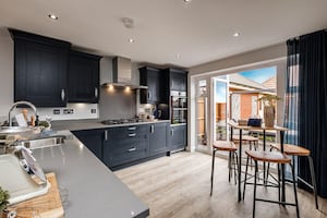 The Fallows - The kitchen area in in a show home in Staffordshire