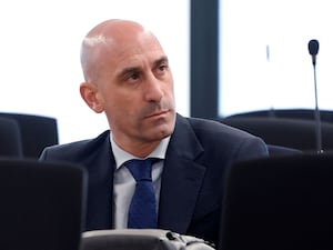 Luis Rubiales in a courtroom