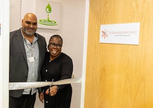 MP Paulette Hamilton - Ribbon Cutting Ceremony with the Registered Manager for Edan Support