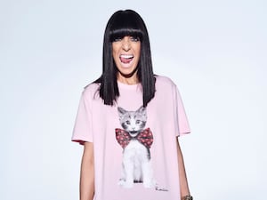 Claudia Winkleman wears T-shirt from TK Maxx in aid of Comic Relief