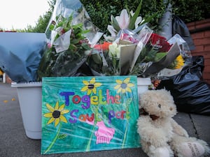 Floral tributes in Southport