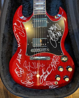 The signatures are a who's who of heavy metal and rock music