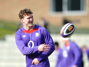 Ted Hill throws the ball in England training