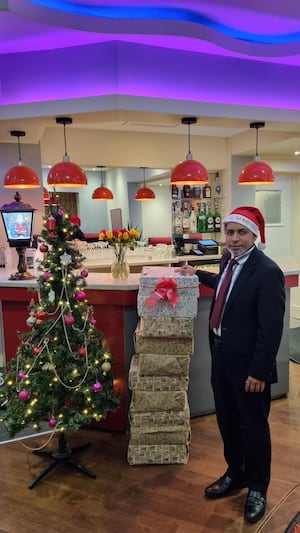 Aminur Rahman, of Le Raj Indian Restaurant, has donated to his local food bank