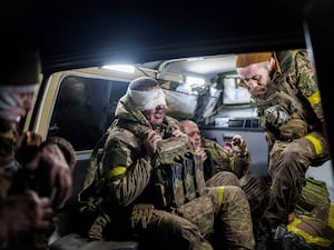 Injured Ukrainian servicemen are treated