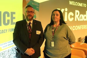 Leader of Walsall Council, Councillor Garry Perry and Councillor Stacie Elson, Portfolio Holder for Children's Services at Walsall Council.
