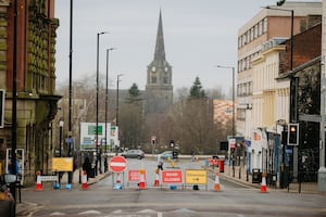 The area around Darlington Street has been closed off