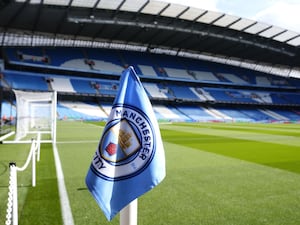 General view of the Etihad Stadium before the Manchester City v Brentford Premier League match