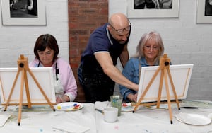 Artist Rob Conway, who ran an art course at Walsall Leather Museum.