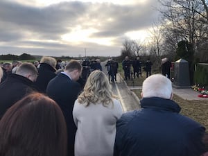 A memorial service for victims of the Teebane bombing