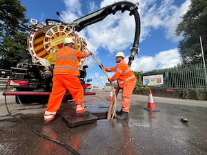 Highways crews have been busy clearing drains, such as in Four Ashes 