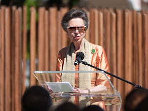 The Princess Royal makes a speech at the official opening of the new Labour Corps Memorial in Cape Town