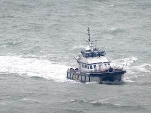 A group of people thought to be migrants are brought in to Dover, Kent, onboard a Border Force vessel following a small boat incident in the Channel.