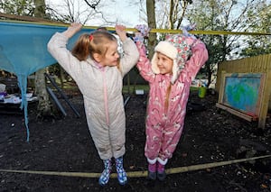 Pupils enjoying the forest school at St Anne's