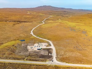 A general view of the open day at the site of the Sutherland spaceport, near the north coast of Scotland