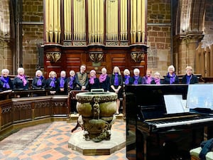 Broughton WI Choir with Musical Director, Martin Jones