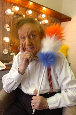 Ken Dodd at the Prince of Wales Theatre in February 2010.