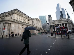 View outside the Bank of England and Royal Exchange in London