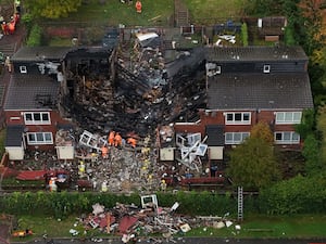 A house in Benwell, Newcastle, after a large explosion