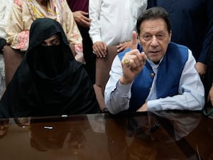 Imran Khan and his wife Bushra Bibi