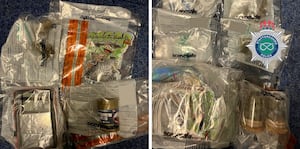 The drugs and other items found by police in Rugeley. Photo: Staffordshire Police