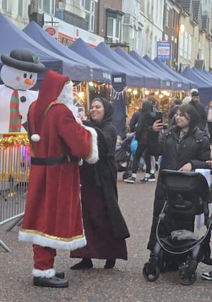 All the kids love Santa