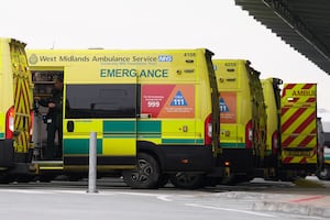 Ambulances outside Midland Metropolitan University Hospital, Smethwick on Wednesday January 8, 2025.