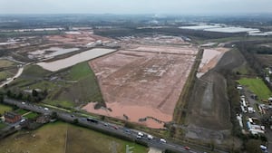 Aerial pics over the West Midlands Interchange development near Coven.