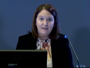 Suzanne Travis giving evidence to the Omagh inquiry