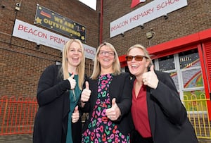 Headteacher Claire Chandler(centre) with deputy heads Samantha Papadopoulos and Julie Roberts