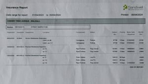 A copy of the insurance report given to Jean Murphy by Sandwell Council