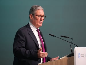 Keir Starmer speaking at the Cop29 climate summit