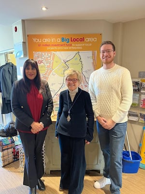 Sureena Brackenridge MP and Cllr Chris Burden join Baroness Armstrong at the Big Venture Centre