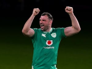 Tadhg Beirne celebrates